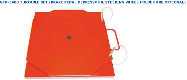 GTP-3400 TURTABLE SET (BRAKE PEDAL DEPRESSOR & STEERING WHEEL HOLDER ARE OPTIONAL)